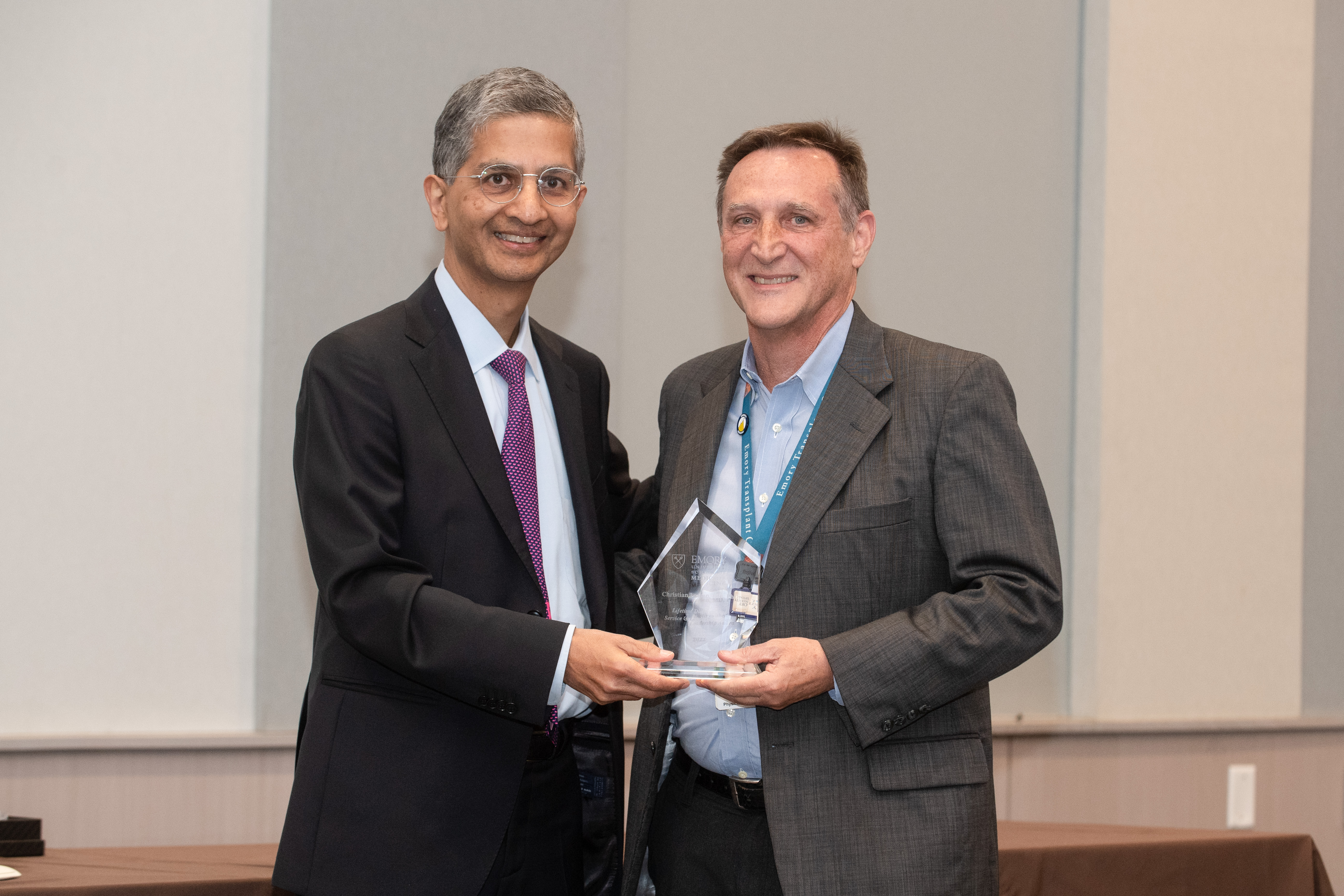 Faculty member receiving award during Celebration of Faculty Eminence ceremony