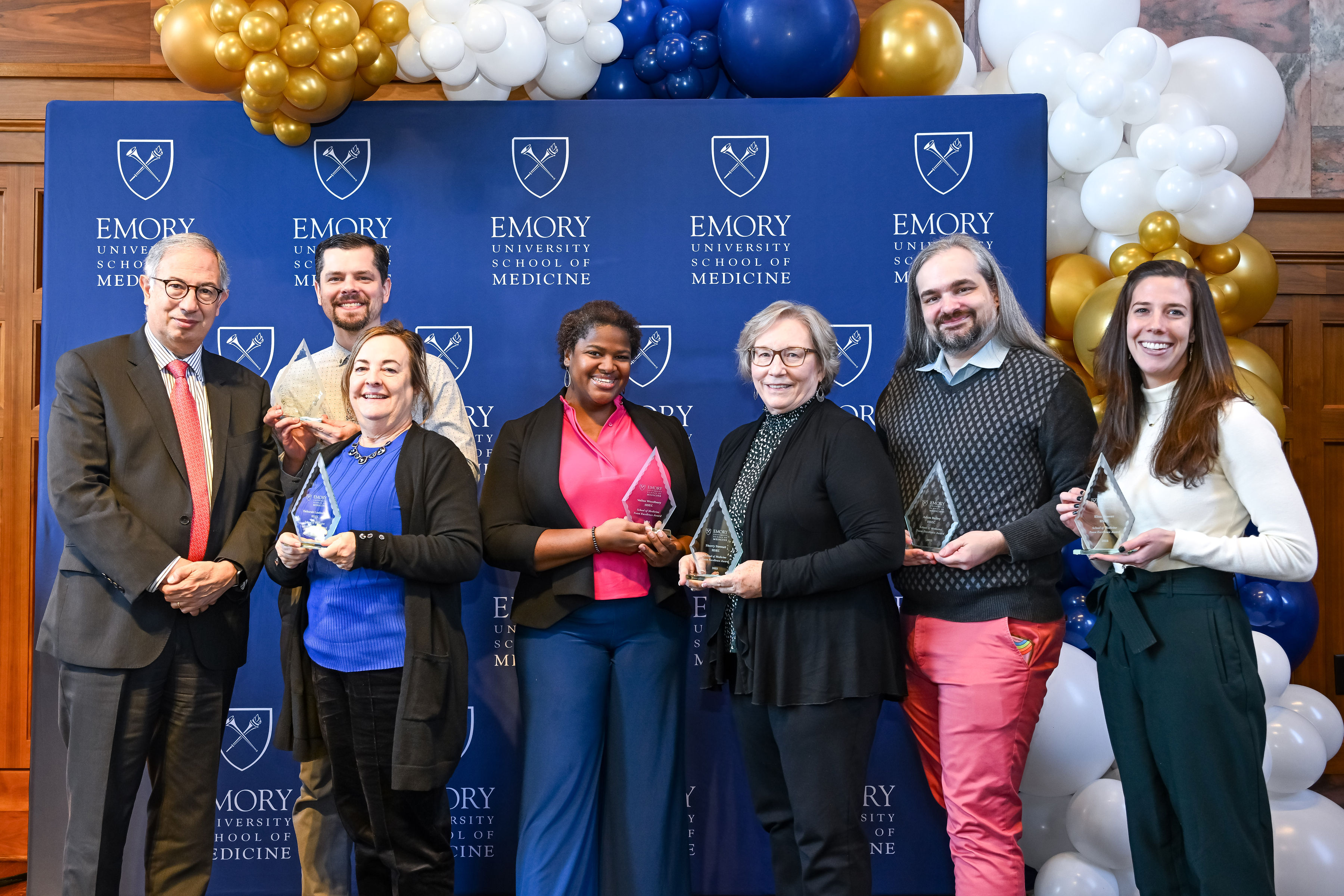 Human Simulation Education Center (HSEC) team members accept their awards