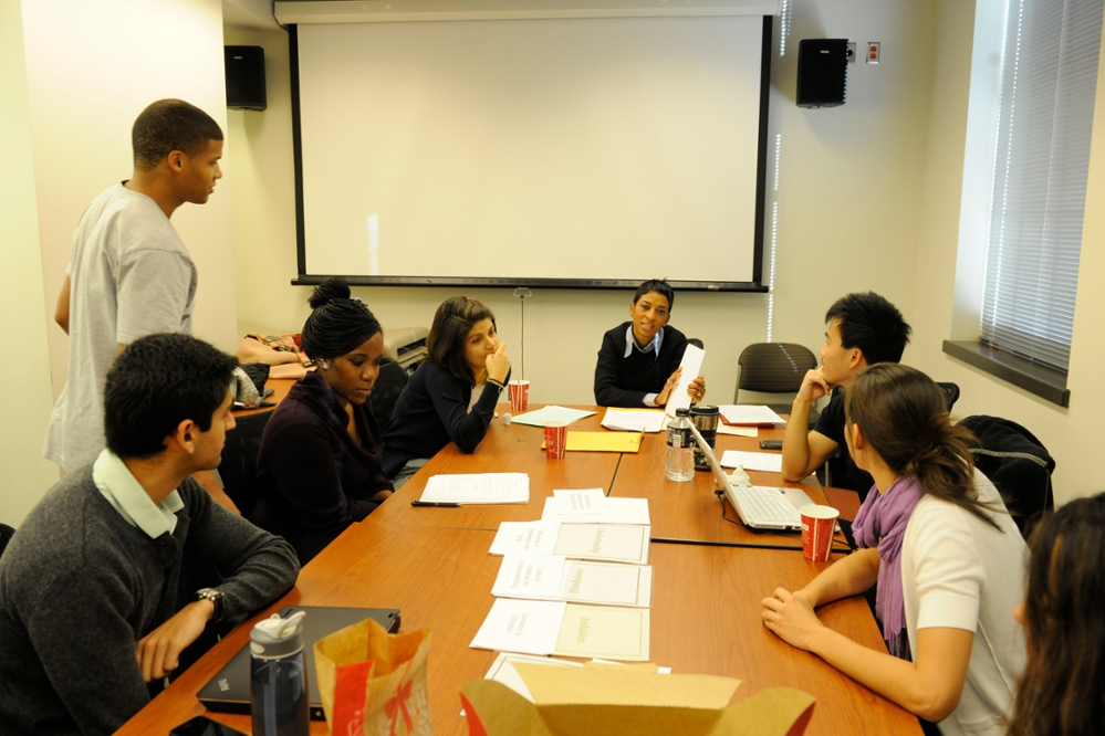 Faculty teaching a small group course