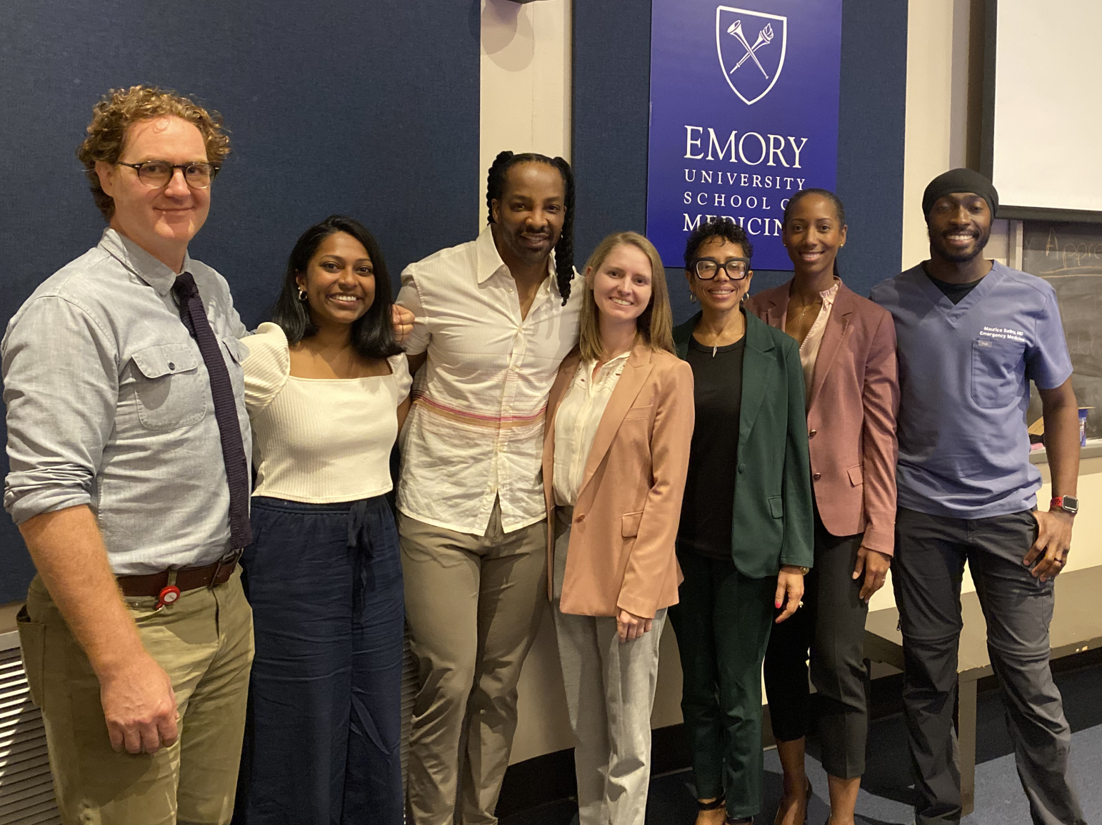 Group photo with Dr. Jericho Brown.