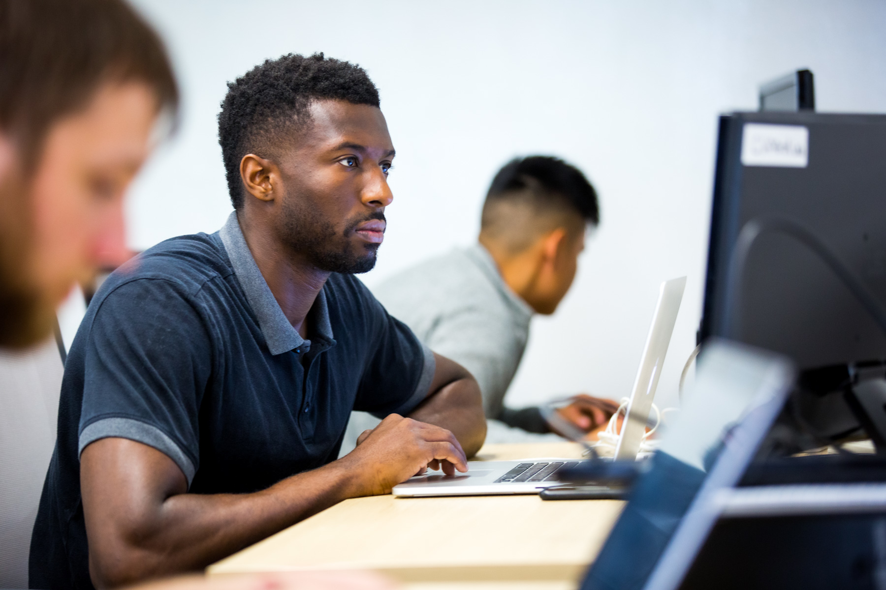 Small group working on computers