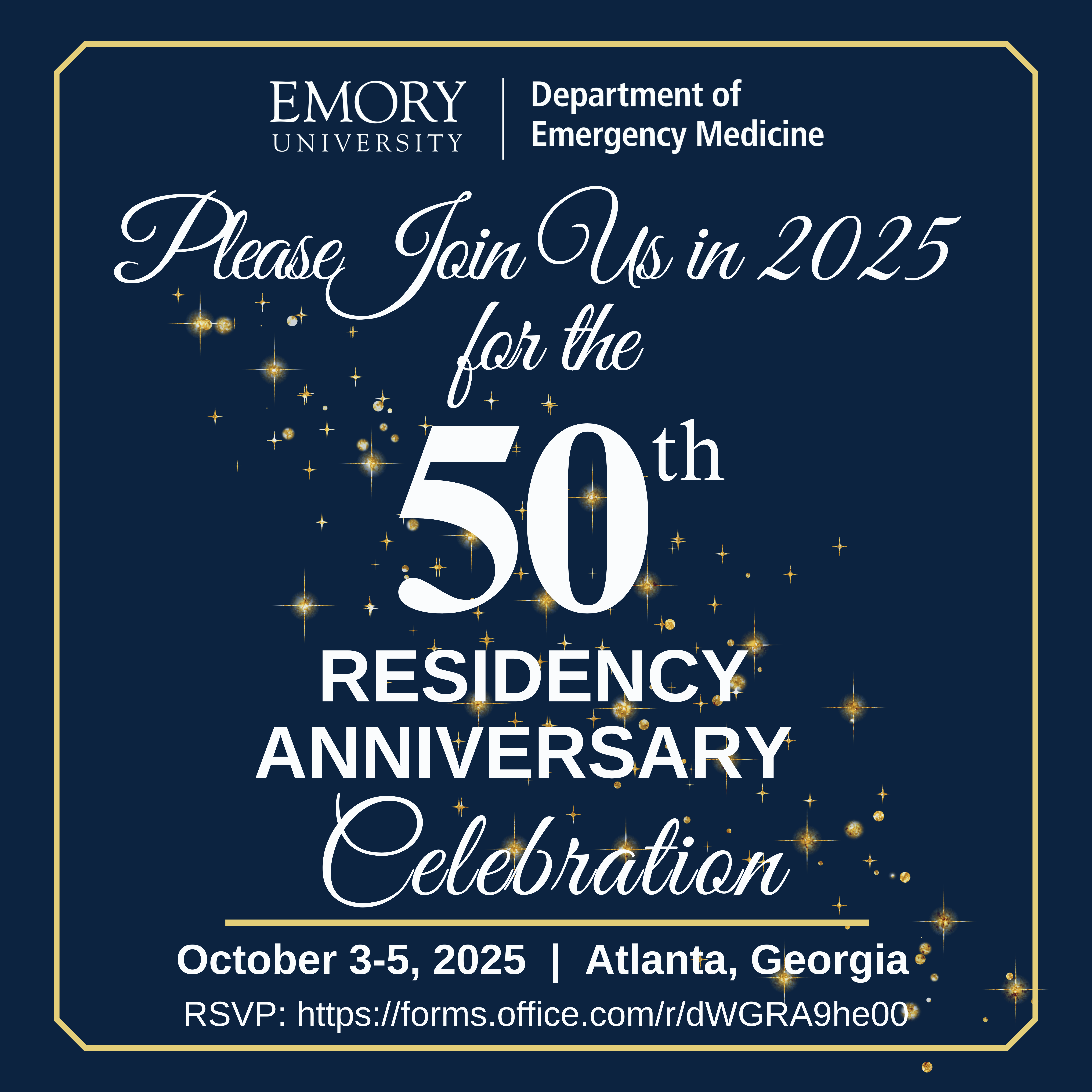 Residency 50th Anniversary Save the Date