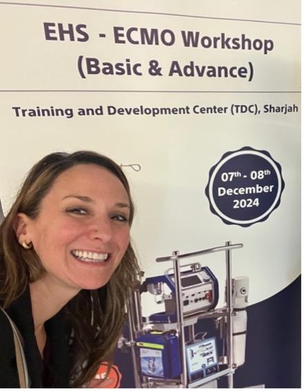 Chris Creel-Bulos, MD provides education on ECMO in the United Arab Emirates for Emirates Health Services. 