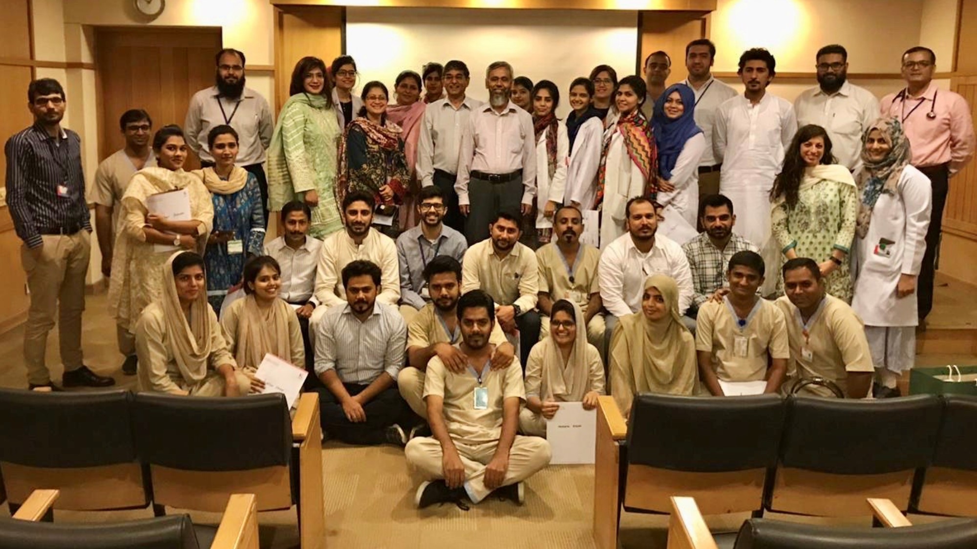 Dr. Yaffee posing with doctors from the The Indus Hospital in Karachi, Pakistan