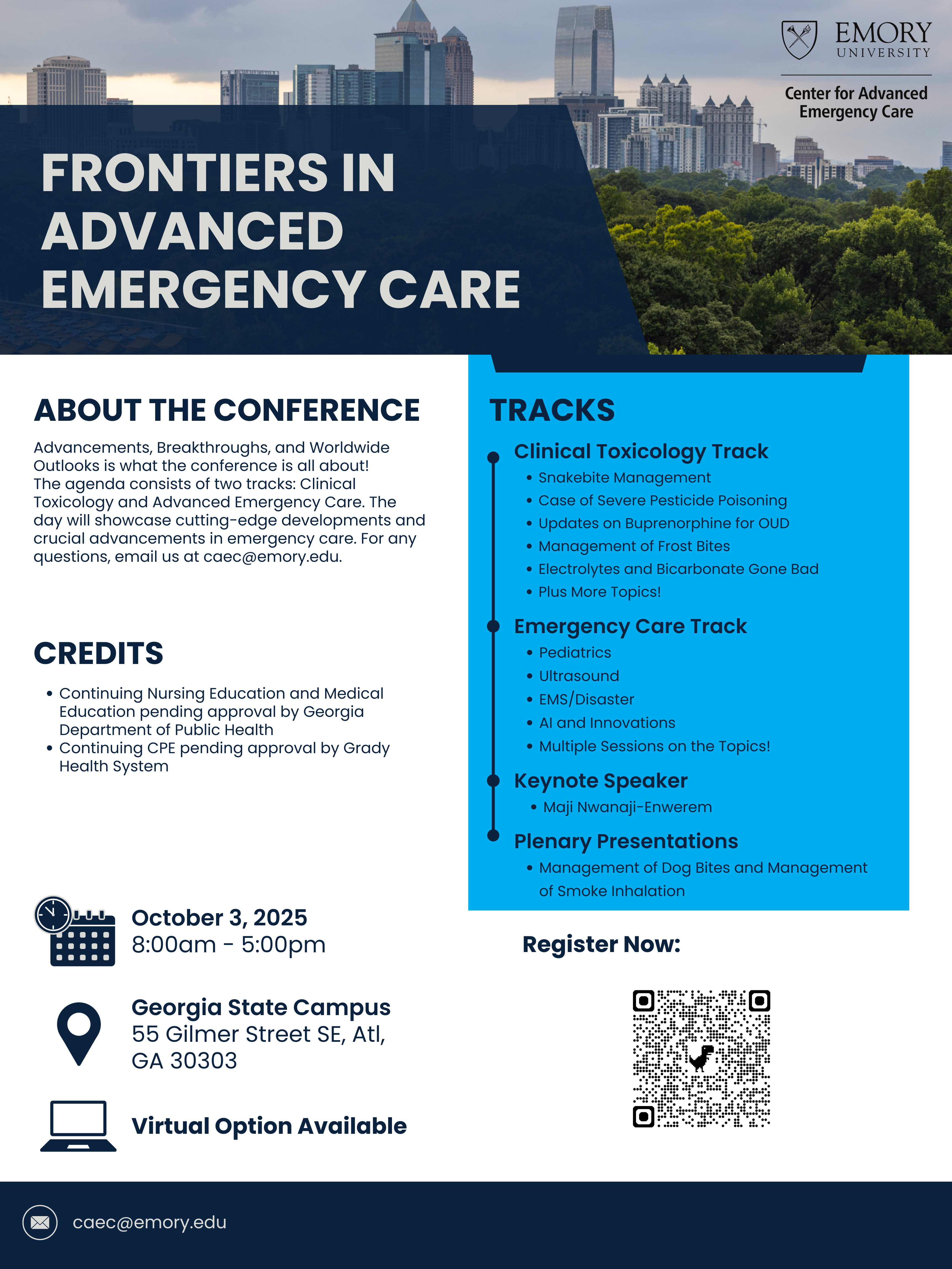 CAEC updated QR code flyer