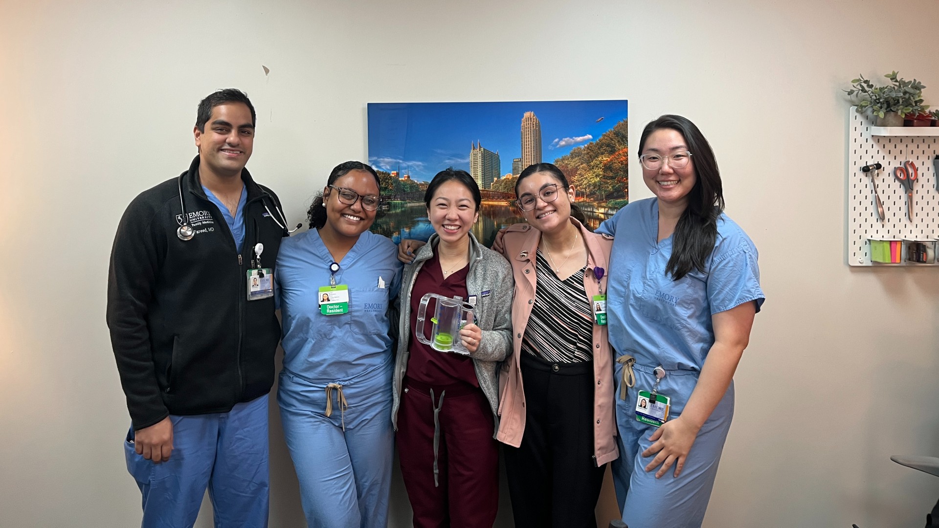 Emory Family Medicine residents in scrubs