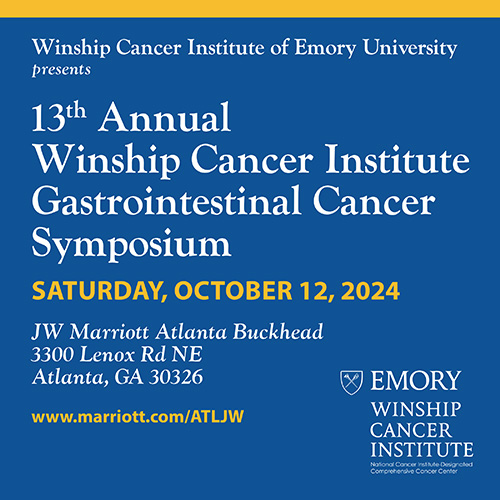 Graphic for 2024 Winship Gastrointestinal Cancer Symposium.