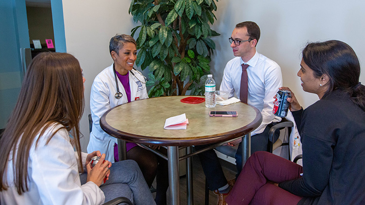 Faculty and trainees in Grady conference room