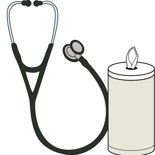 steps of stethoscope decontamination