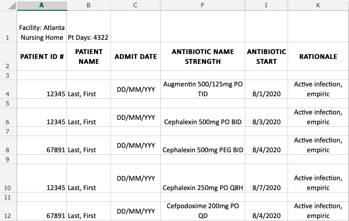 Prescription Tracking Template Preview