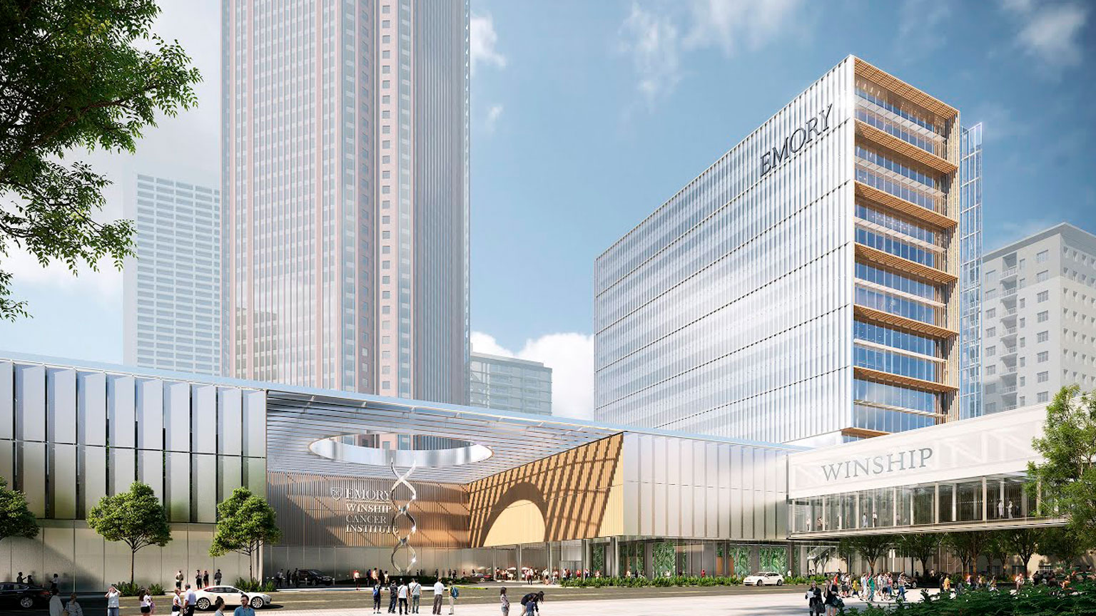 artist's rendering of the new Winship facility at Emory University Hospital Midtown