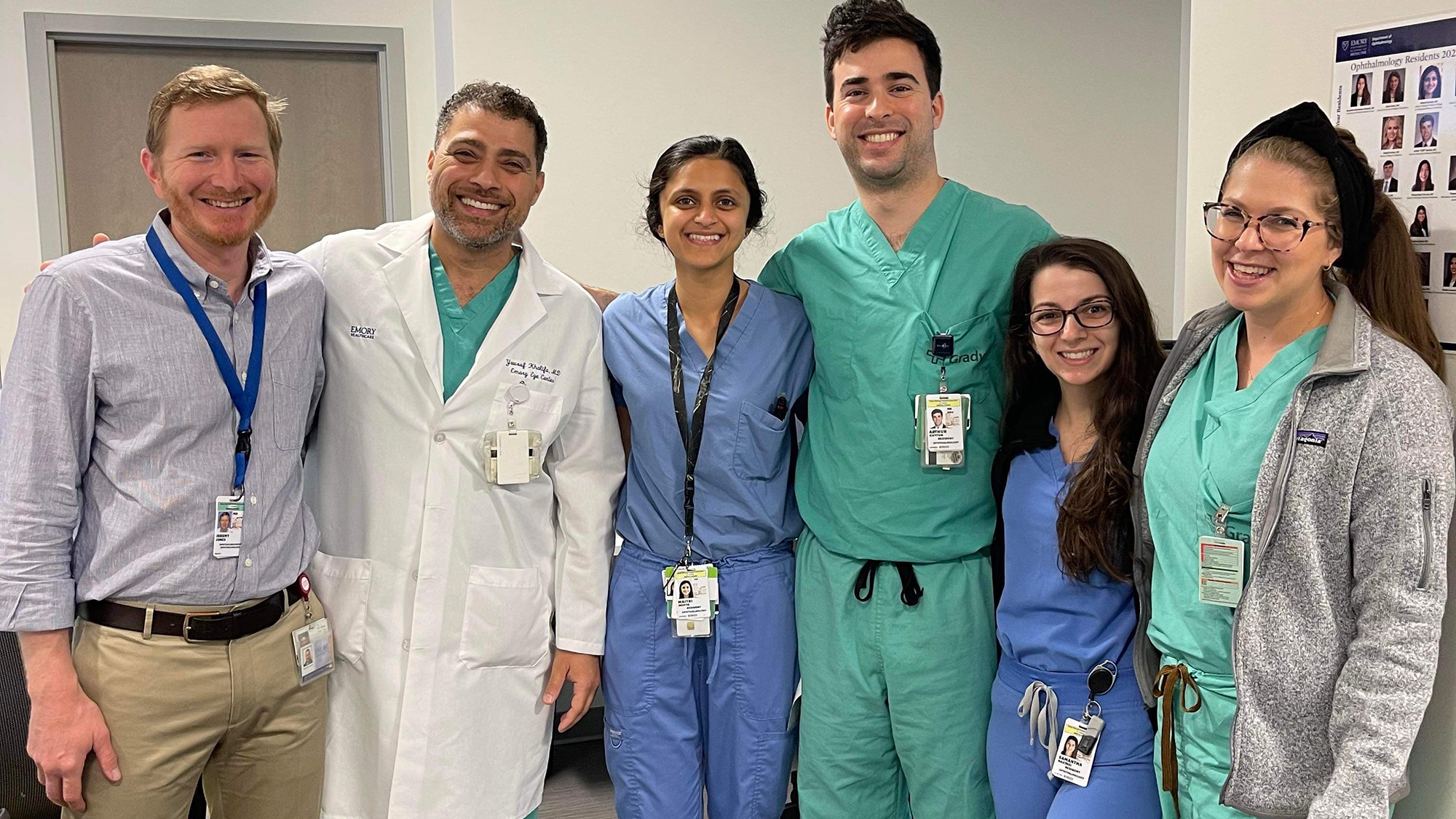 Residency director Jeremy K. Jones and newly appointed co-associate director Rebecca Neustein with  several residents