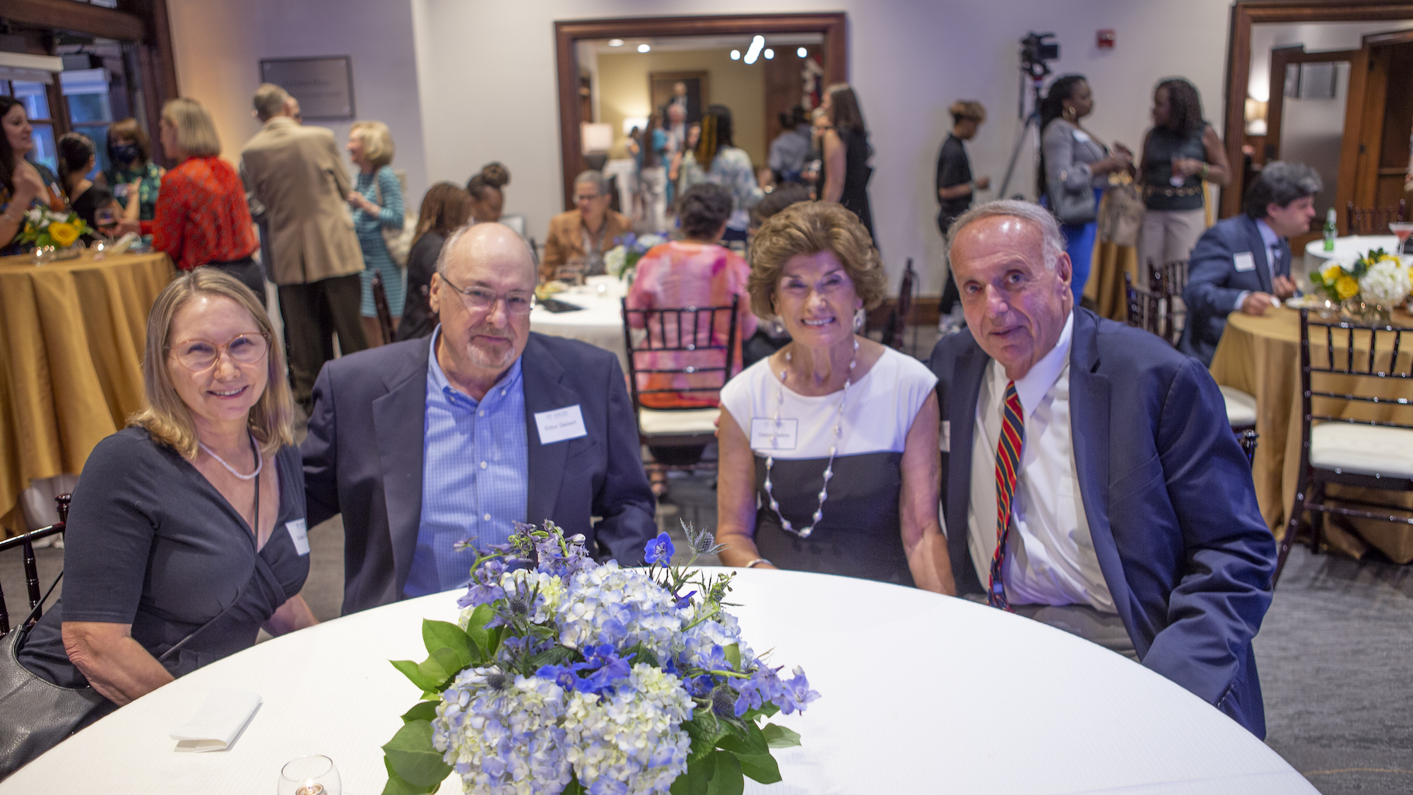 Drs. Eldon Geisert and Anastasios Costarides with Emory Eye Center supporter Deb Owens