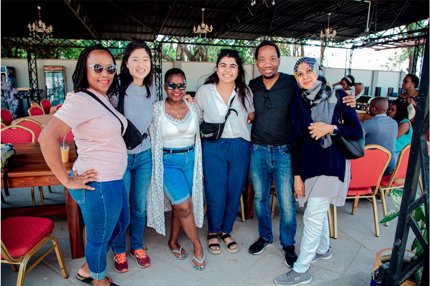 GHOPE resident Megha with Tanzanian colleagues