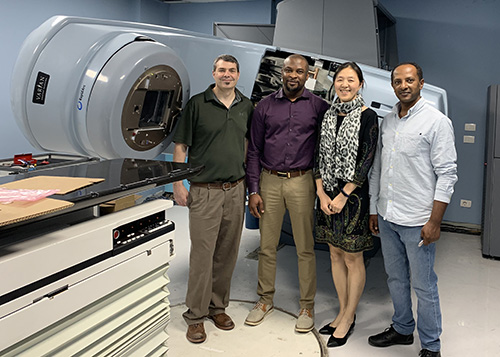 Winship medical physicists with Ethiopian colleagues.