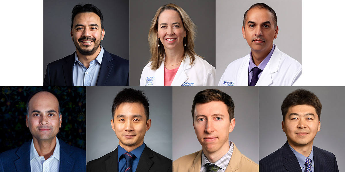 Collage of seven fculty members from the Dept. of Radiation Oncology.