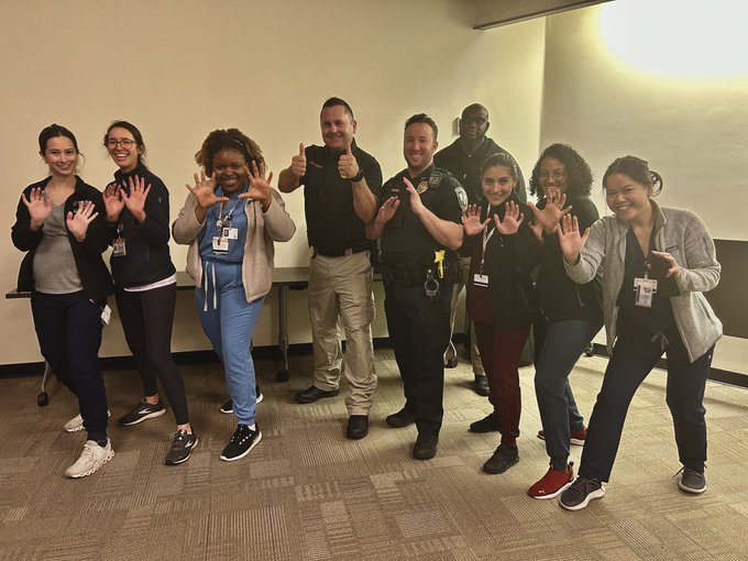 people standing in self defense poses