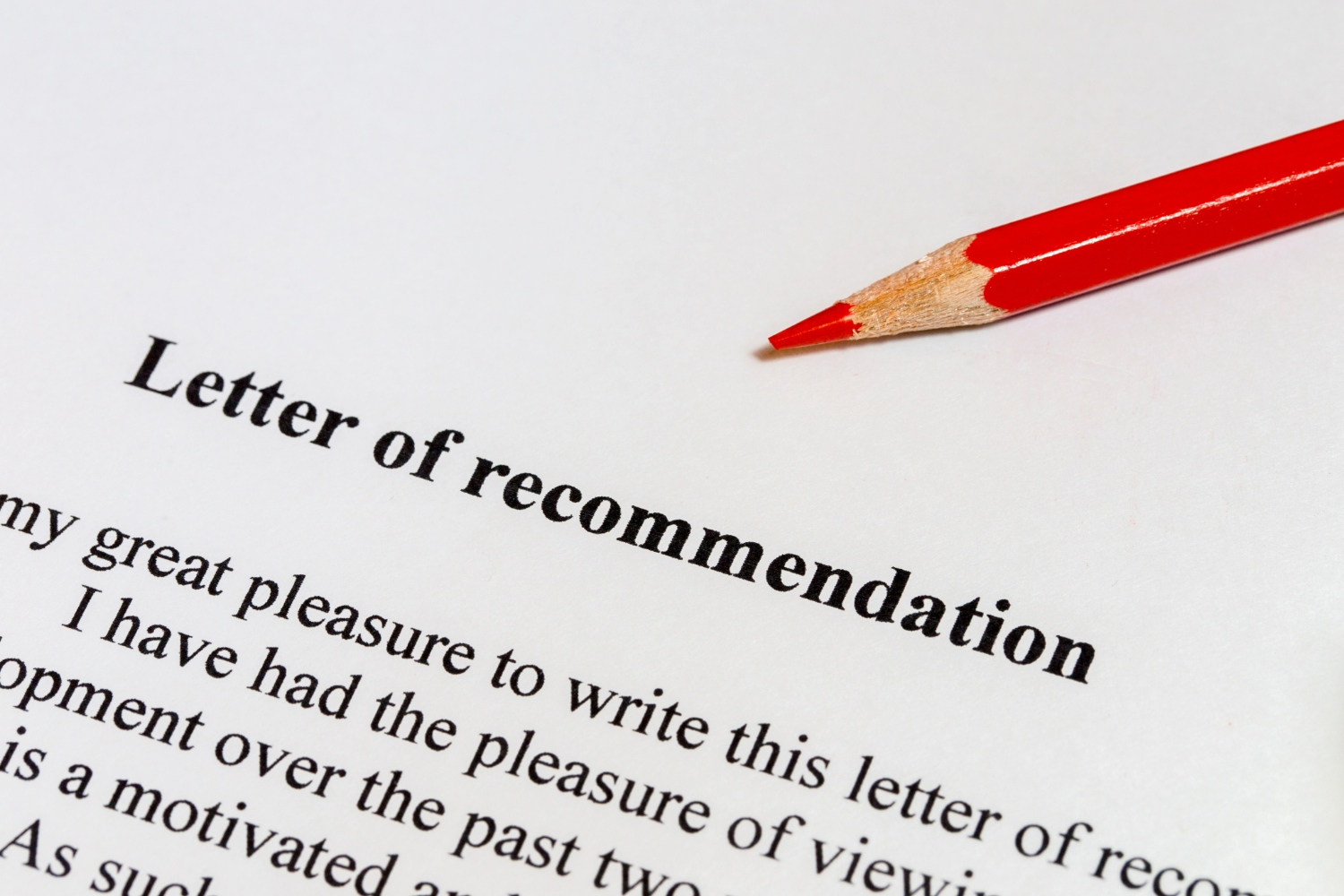 sample words from a letter of recommendation