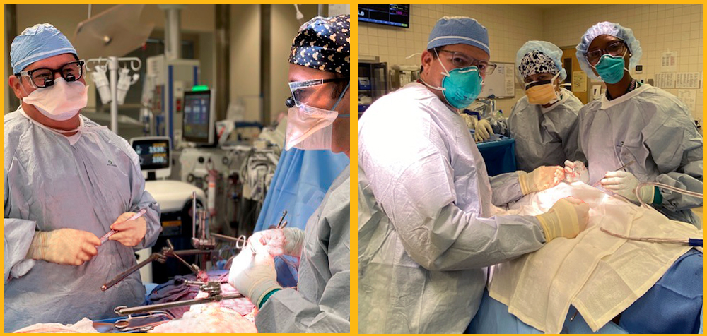 Surgical teams.