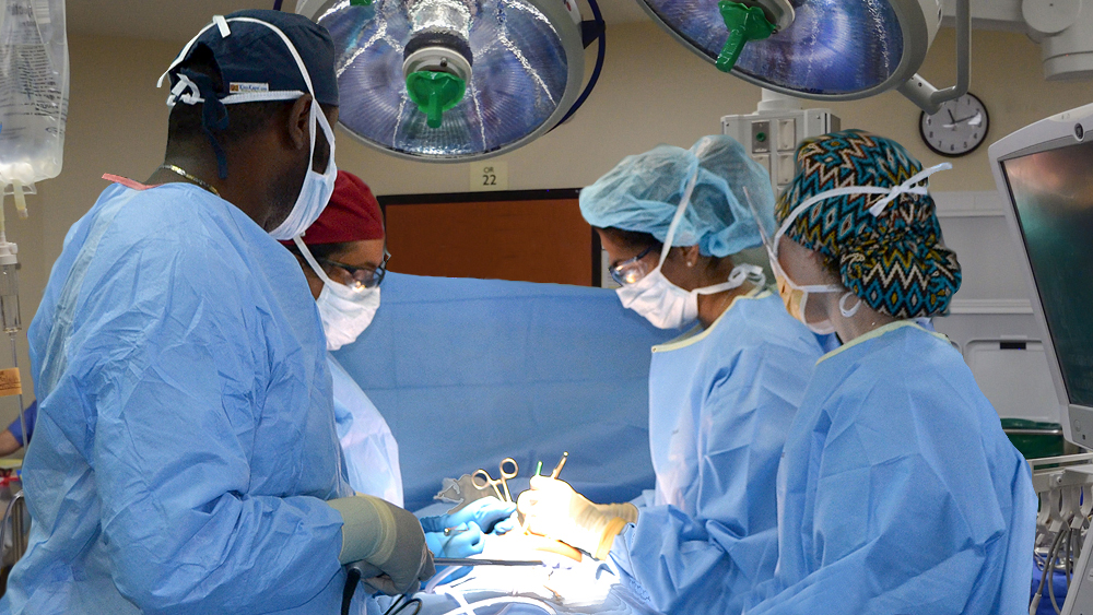 Surgical team at work.