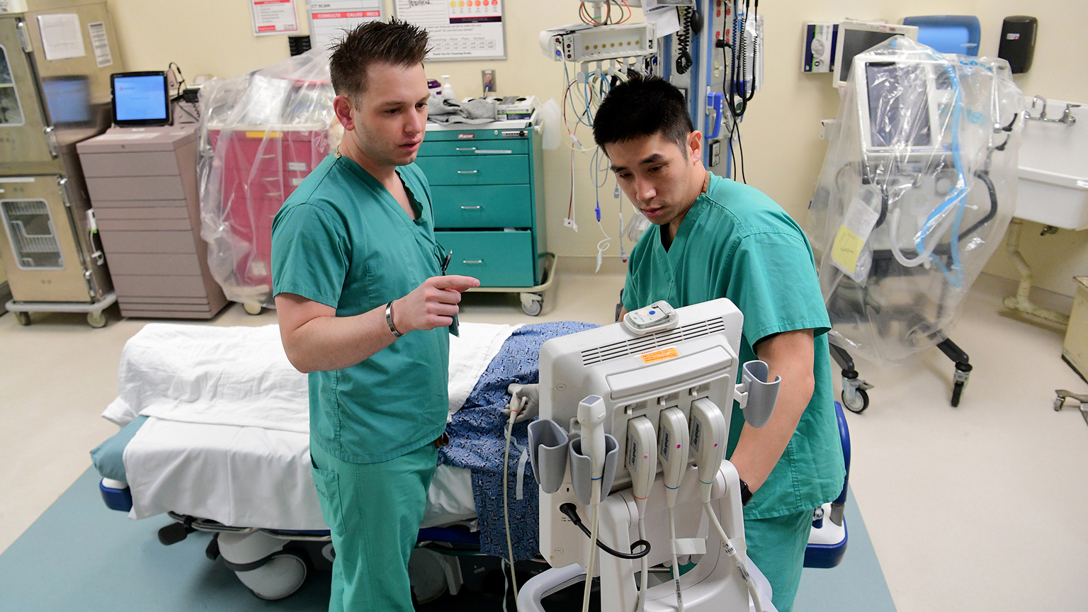 Residents in the trauma bay.