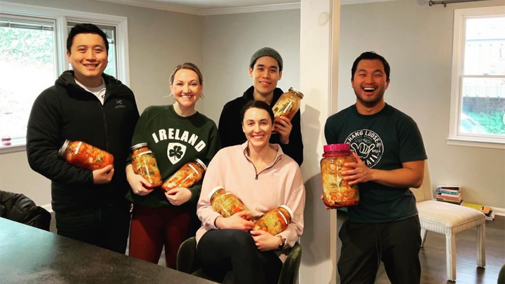 OMFS Residents Break Kimchi