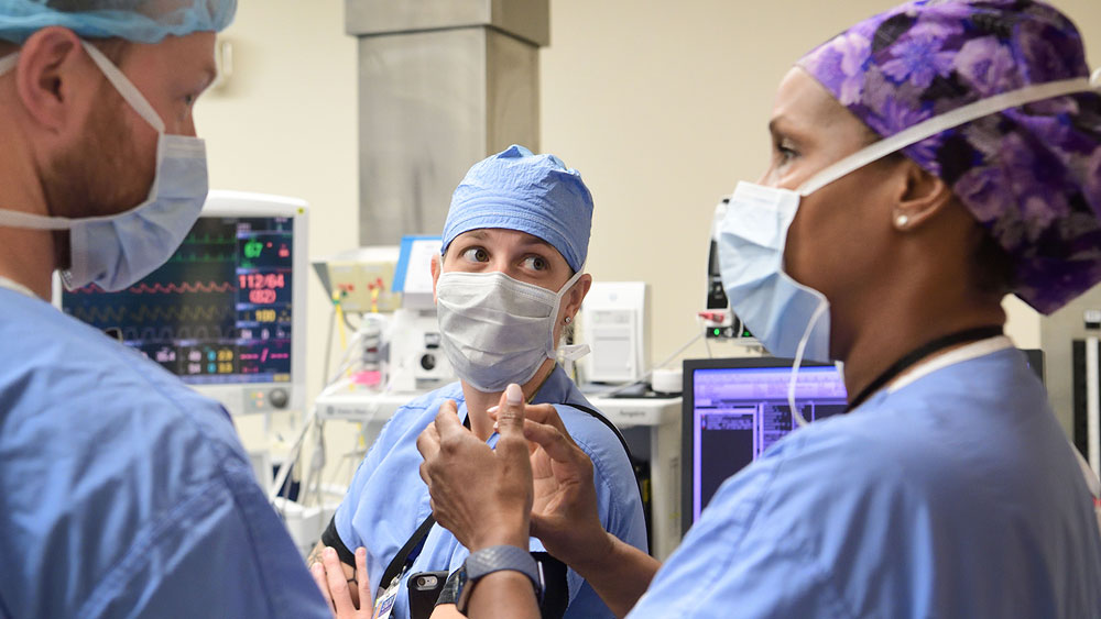 Surgical team prior to procedure.