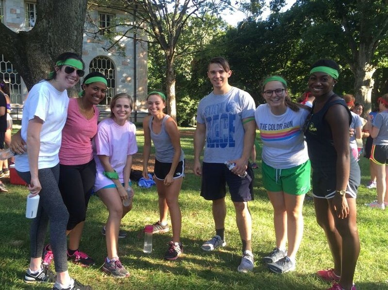 Students on the quad