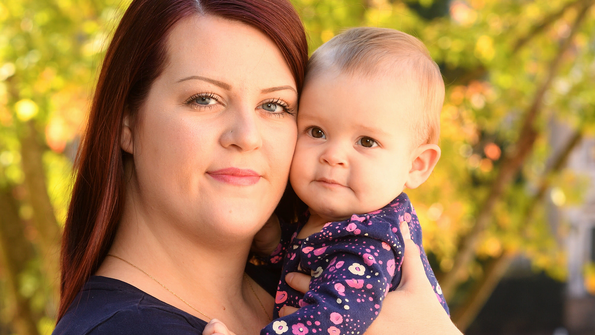 Mother holding baby